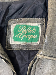 80s Reflets d’epoque Distressed Flight Jacket (L)