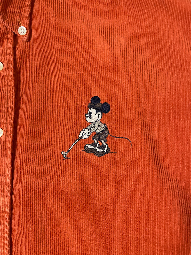 90s Walt Disney Micky Mouse Corduroy Shirt (XL)