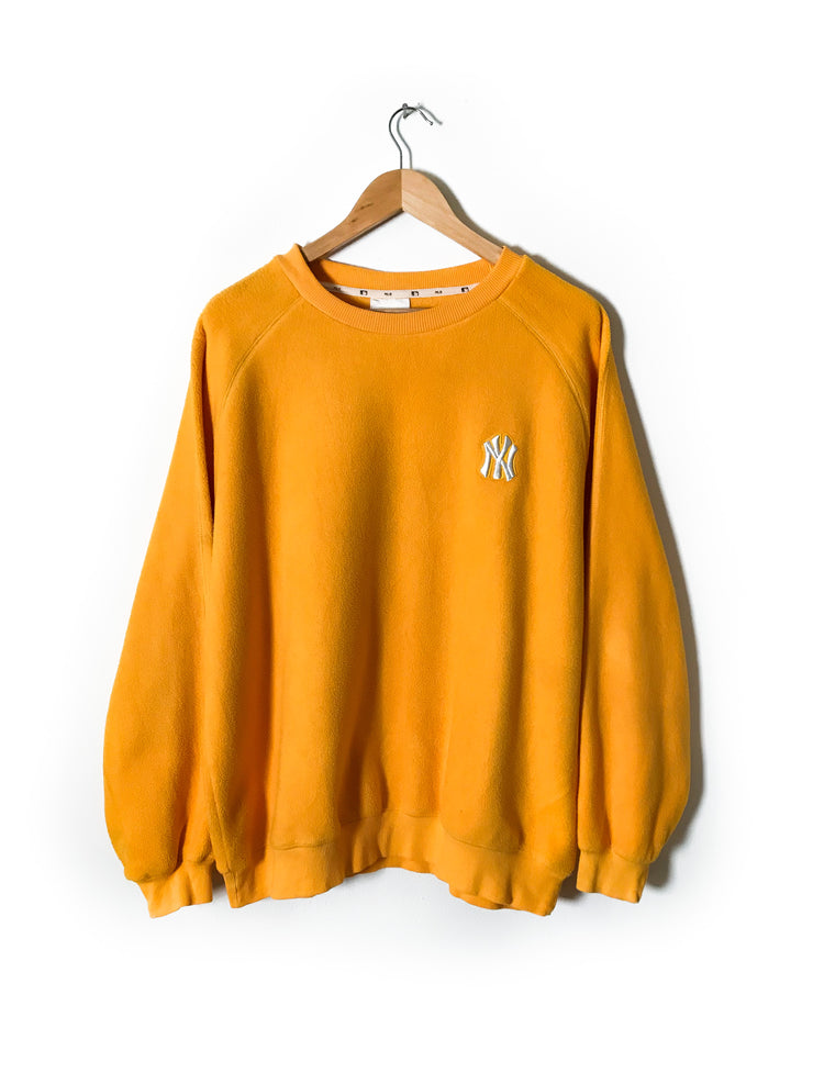 MLB Yankees Yellow Crewneck Sweater (L)