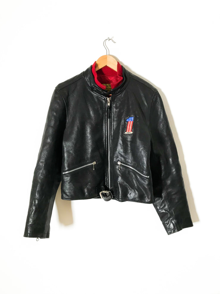 80s Chipie Motorcycle Leather Jacket (S/XS)
