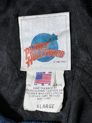 1991 Planet Hollywood Denim/Leather Varsity Jacket