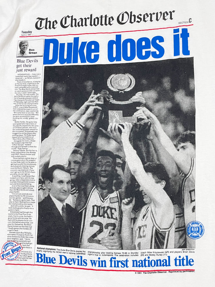1991 Duke Champions Tee (XL)