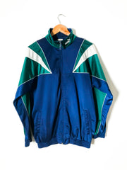 Puma Navy Blue and Green Tracksuit (S/M)