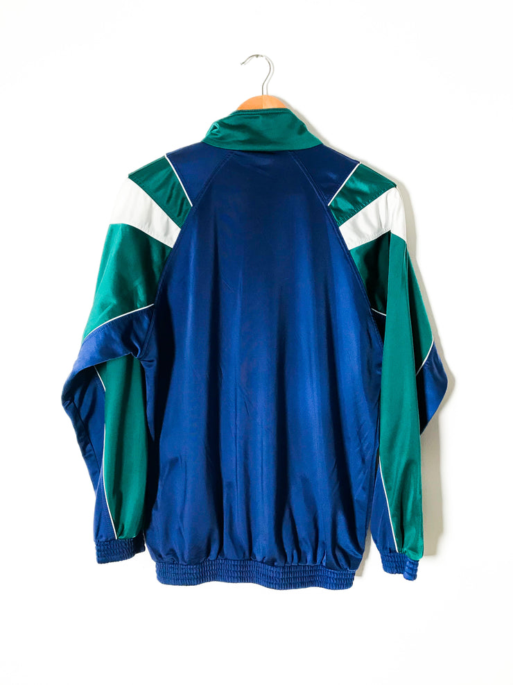 Puma Navy Blue and Green Tracksuit (S/M)