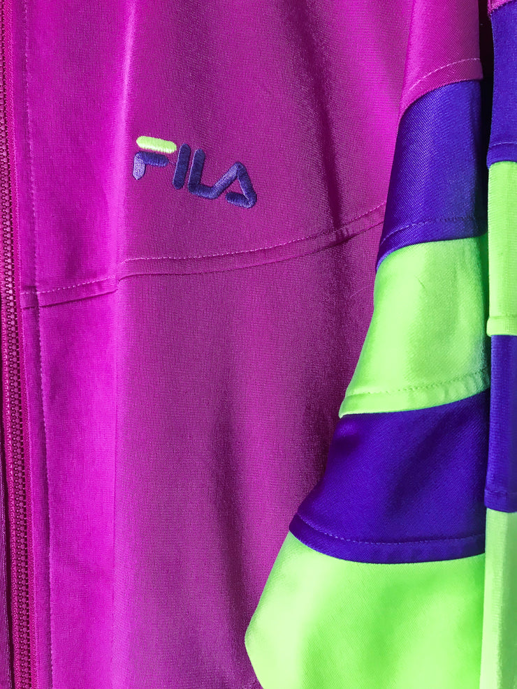 Fila Purple and Mint Green Tracksuit (M/L)