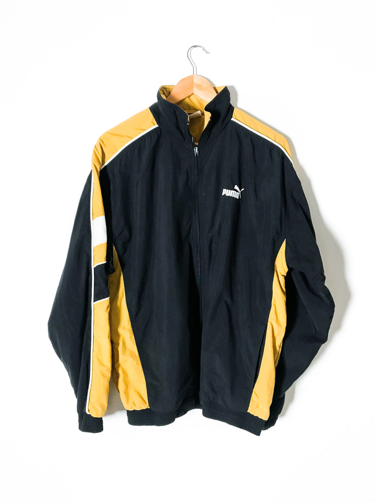 Puma Black and Yellow Tracksuit