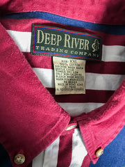 Deep River Oversized Striped Shirt (XL)