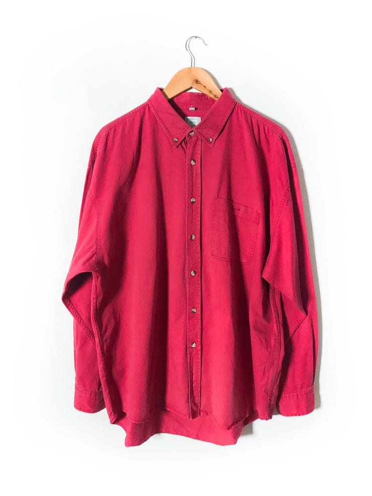 C&A Canda 90s Red Denim Shirt (L/XL)