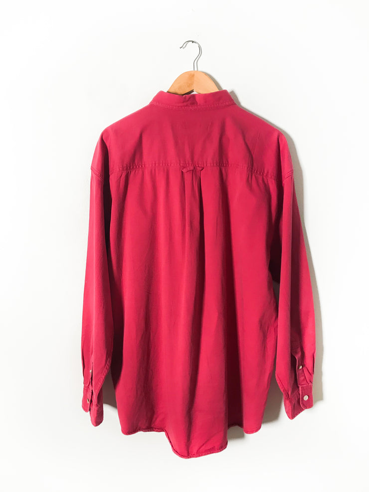 C&A Canda 90s Red Denim Shirt (L/XL)