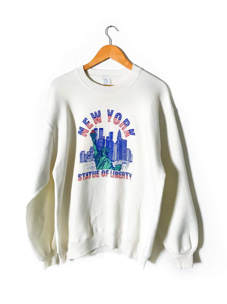 80s NYC Statue of Liberty Crew Neck Sweatshirt