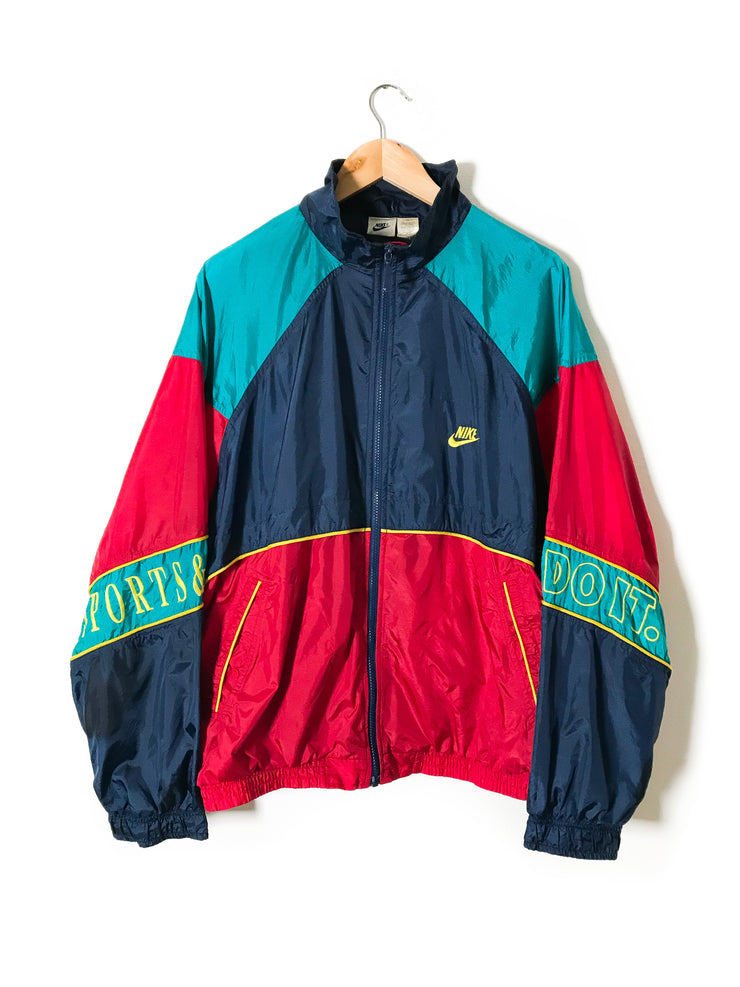Nike 90s Multi Colored Track Jacket (XL)