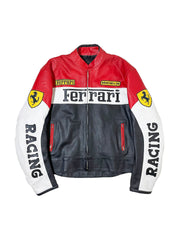 90s MOTOGP Ferrari Team Leather Jacket (XL)