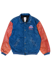 1991 Planet Hollywood Denim/Leather Varsity Jacket