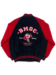 1995 Warner Bros Tazzman Wool Varsity Jacket By Acme Co. (S/M)